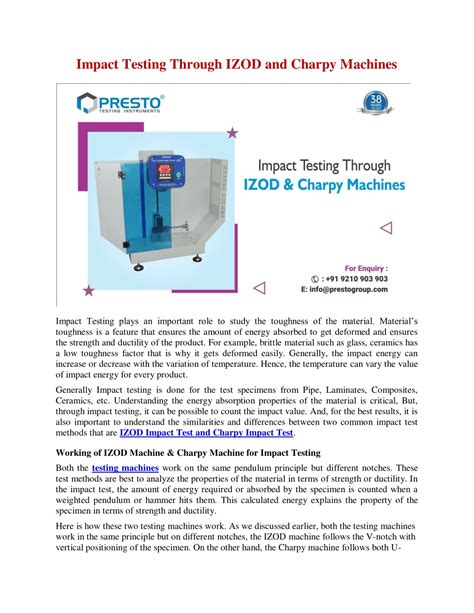 charpy and izod impact test ppt|charpy impact test results explained.